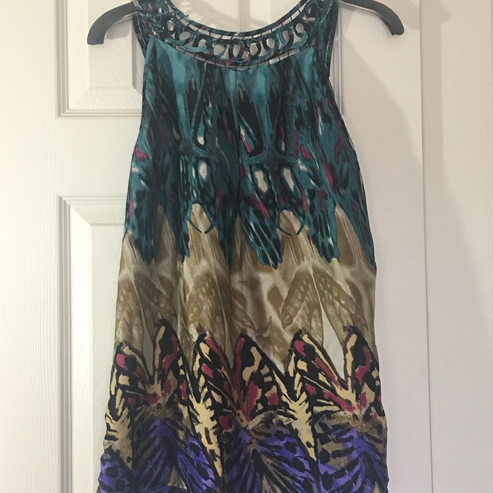 Silky sleeveless dressy casual blouse